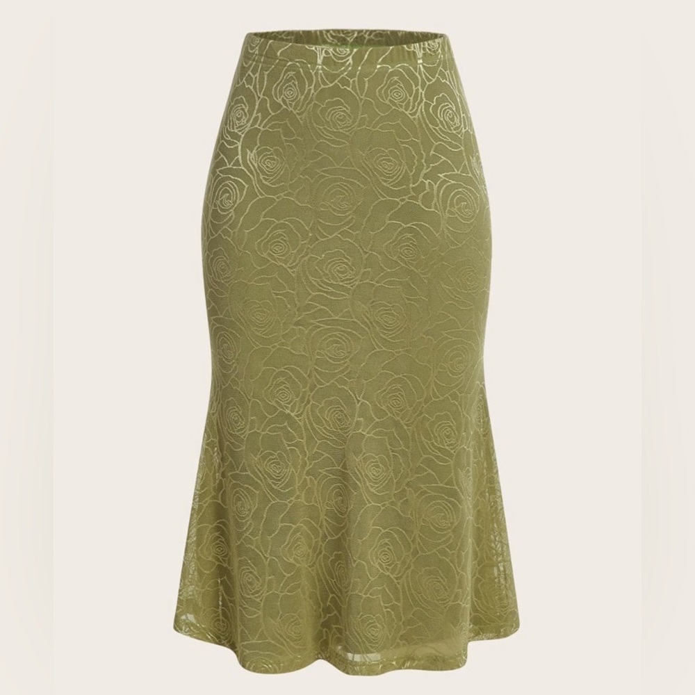 Women’s High Waist Allover Floral Print Skirt